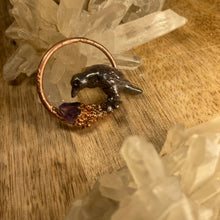 Load image into Gallery viewer, Crow and Amethyst Inner Beast Pendant
