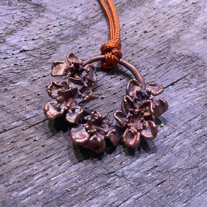 Waxflower Real Copper Plated Flower Pendant