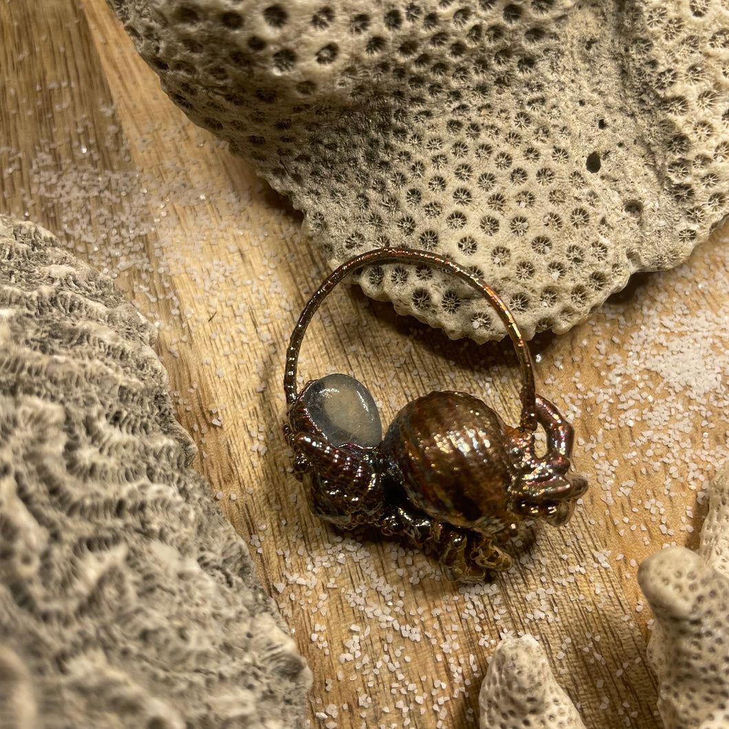 Hermit Crab and Aquamarine Inner Beast Pendant