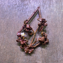 Load image into Gallery viewer, Bluebells and Hematite Quartz Real Copper Plated Flower Pendant
