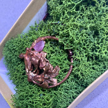 Load image into Gallery viewer, Bluebells and Ruby Real Copper Plated Flower Pendant
