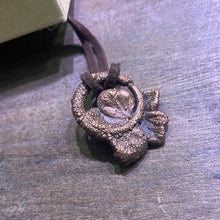 Load image into Gallery viewer, Hydrangea and Quartz Real Copper Plated Flower Pendant
