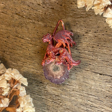 Load image into Gallery viewer, Dragon and Amethyst Stalactite Inner Beast Pendant
