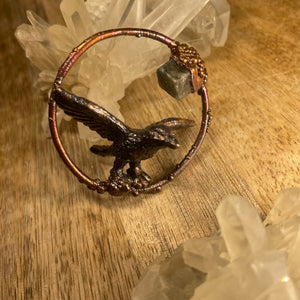 Crow and Tourmaline Inner Beast Pendant