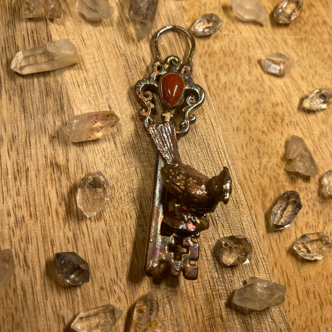 Cardinal Inner Beast Key with Red Jasper