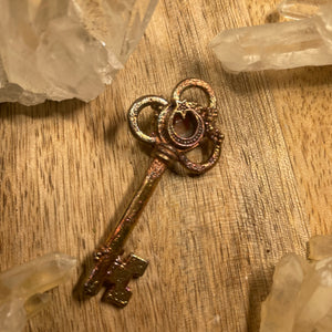 Celestial Key with Moon, Stars, and Aventurine