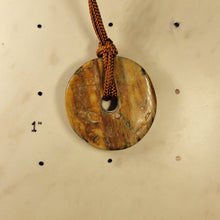 Load image into Gallery viewer, Petrified Wood Hand Carved Big Bead Pendant
